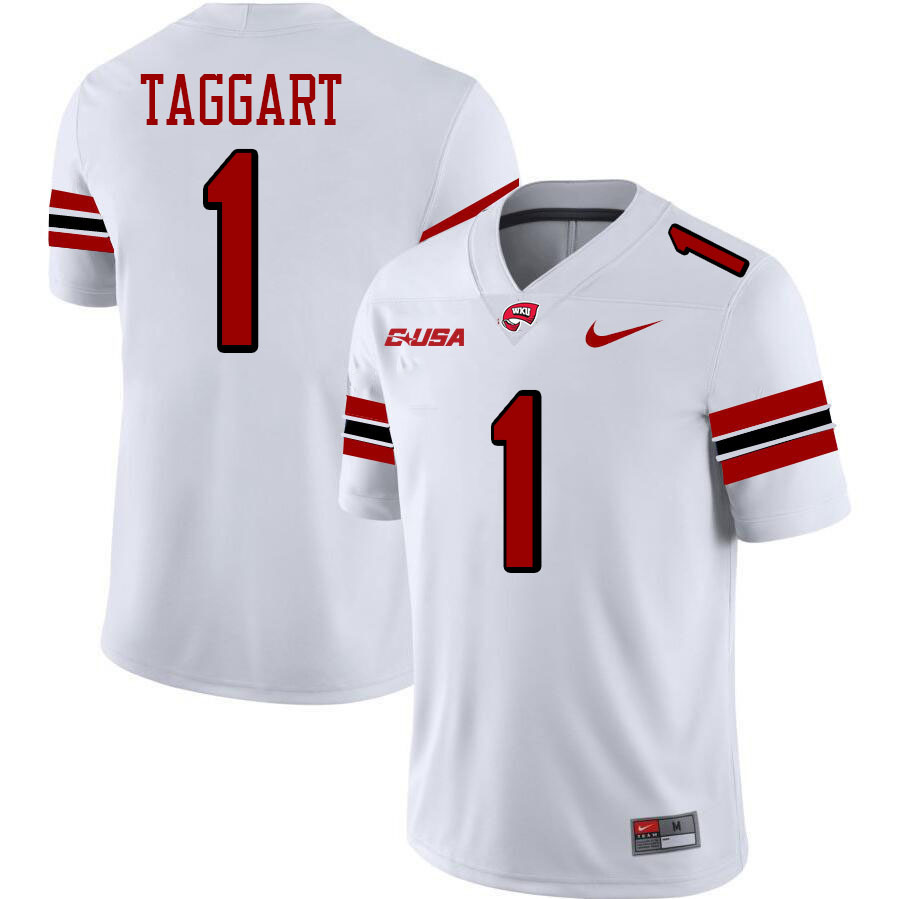 Willie Taggart WKU Jersey,Western Kentucky Hilltoppers #1 Willie Taggart Jersey Youth-White